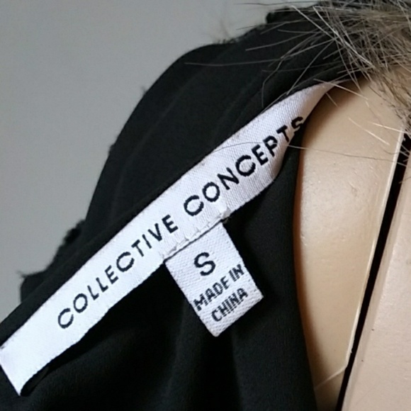 3/25$ Collective Concepts black blouse sparkly - Picture 4 of 6